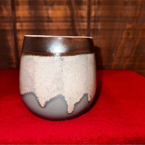 Gray Brown Tan Beige Collectible Potter’s Corner Ceramic Banded Coffee Mug Cup - Picture 2 of 7